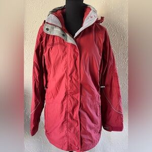 ❤️Columbia Interchange 3-in-1 Red + Gray Jacket SL7382 ❤️ ~Medium